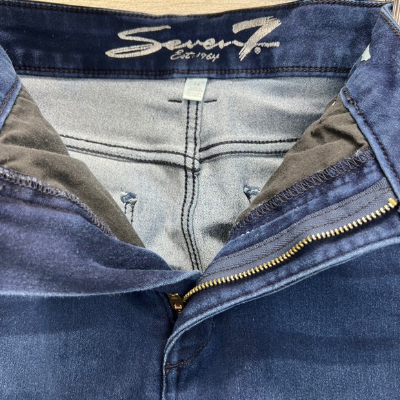 Seven7 High Rise Skinny Crop Jeans Classic Wash Size 14 Skin-Fit MY-1466D - Picture 8 of 14